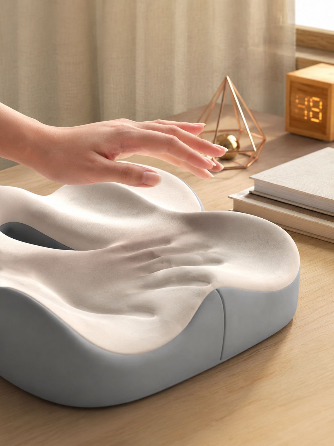 Memory foam one-piece backrest seat cushion
