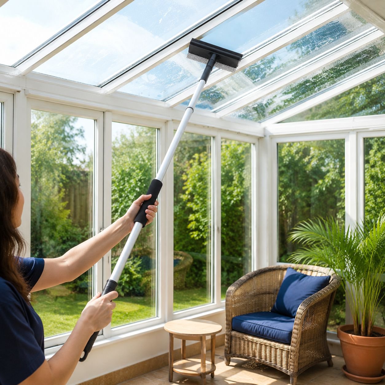 Professional 2-in-1 Household Glass Cleaner and Squeegee