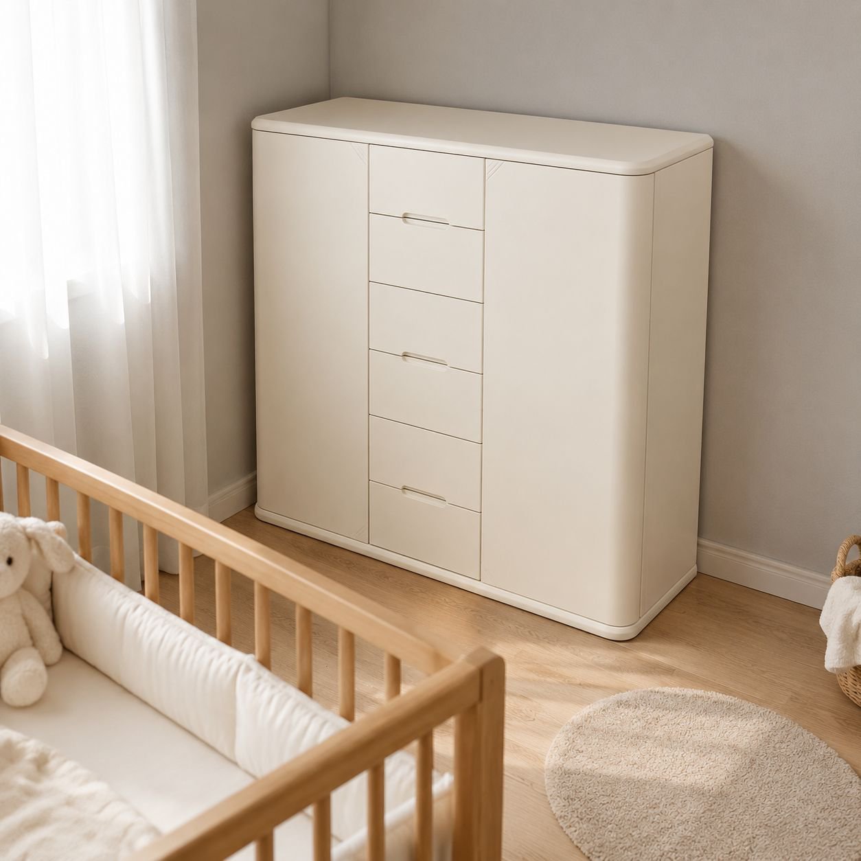 Modern toy cabinet for children's room organization