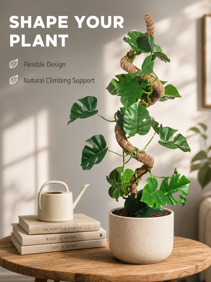 Creative Monstera Support Pole and Fixed Holder for Pothos
