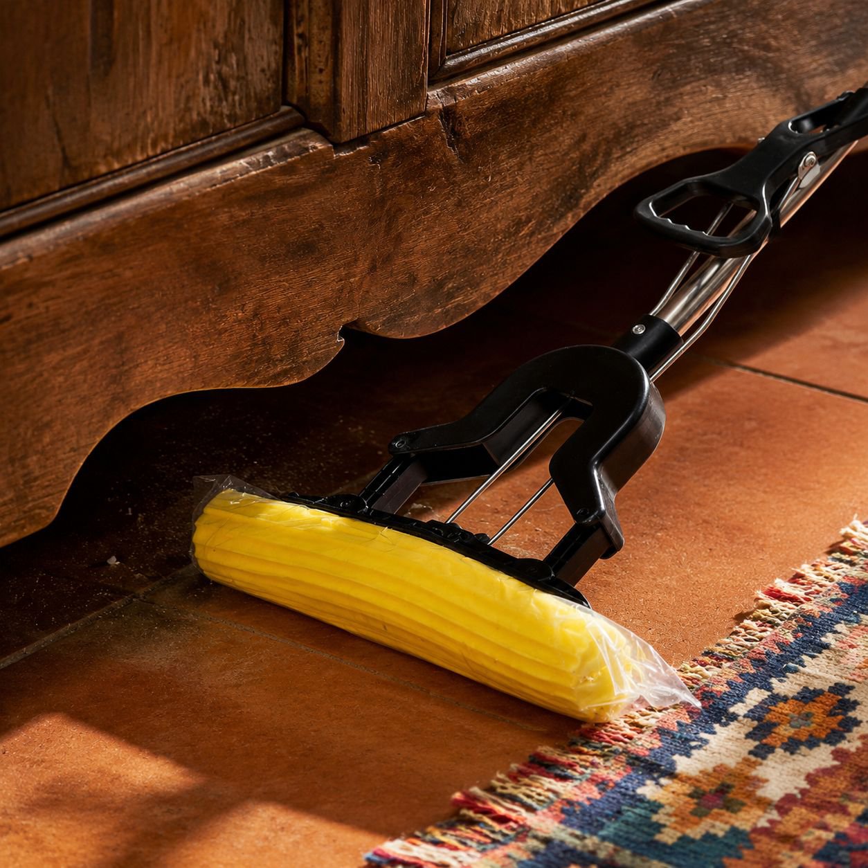 Mopa esponja plegable con mango extensible de acero inoxidable