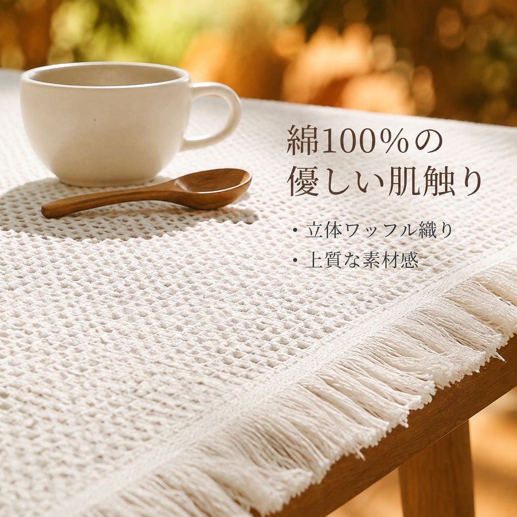 北欧風コットンガーゼ高級テーブルクロス