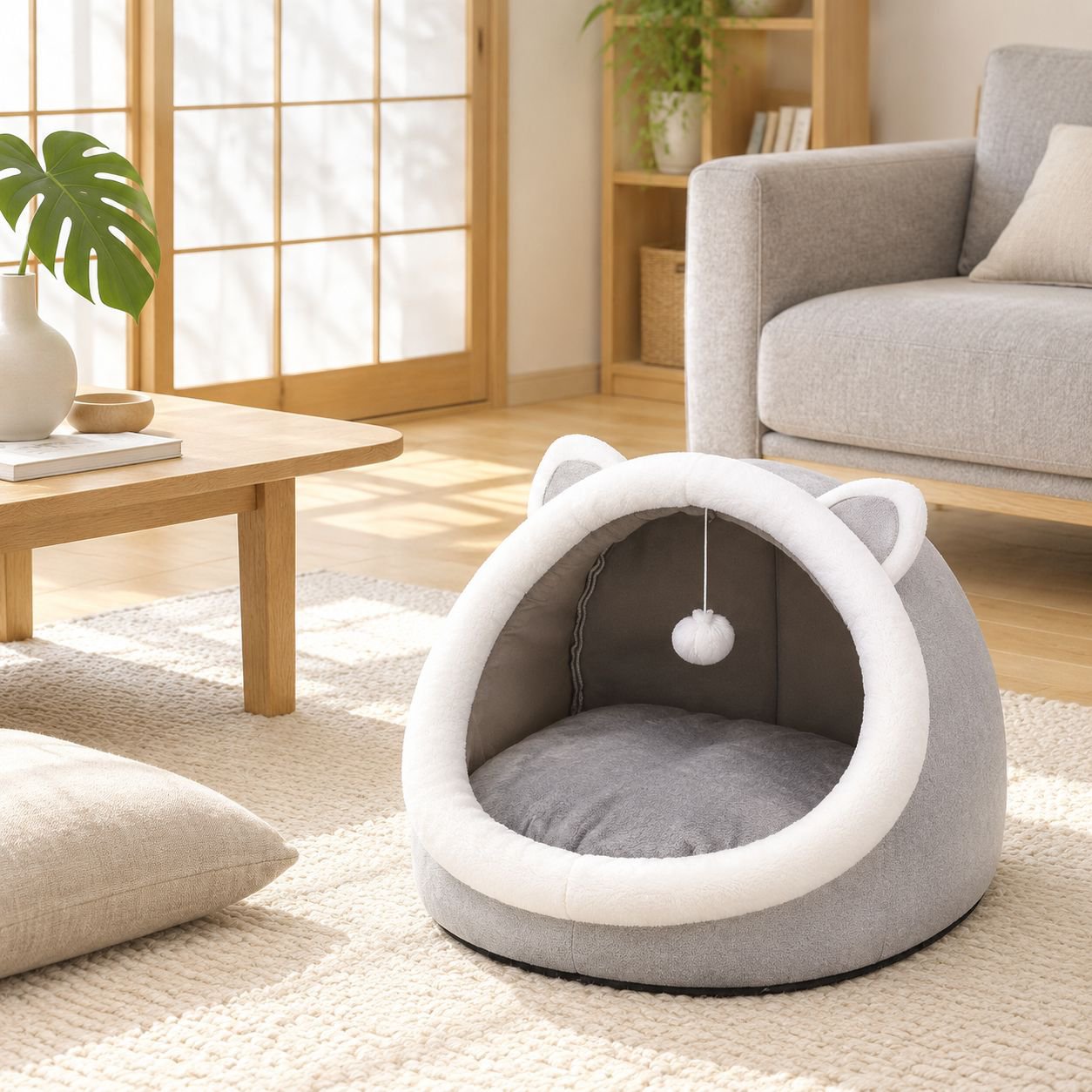 犬猫汎用ドーム型ペットベッド