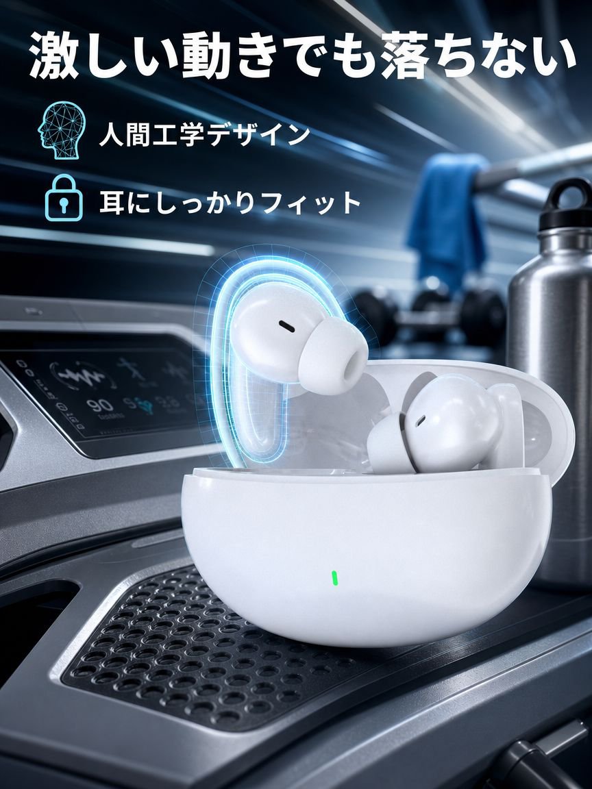 超長寿命スポーツ用ノイズキャンセルイヤホン