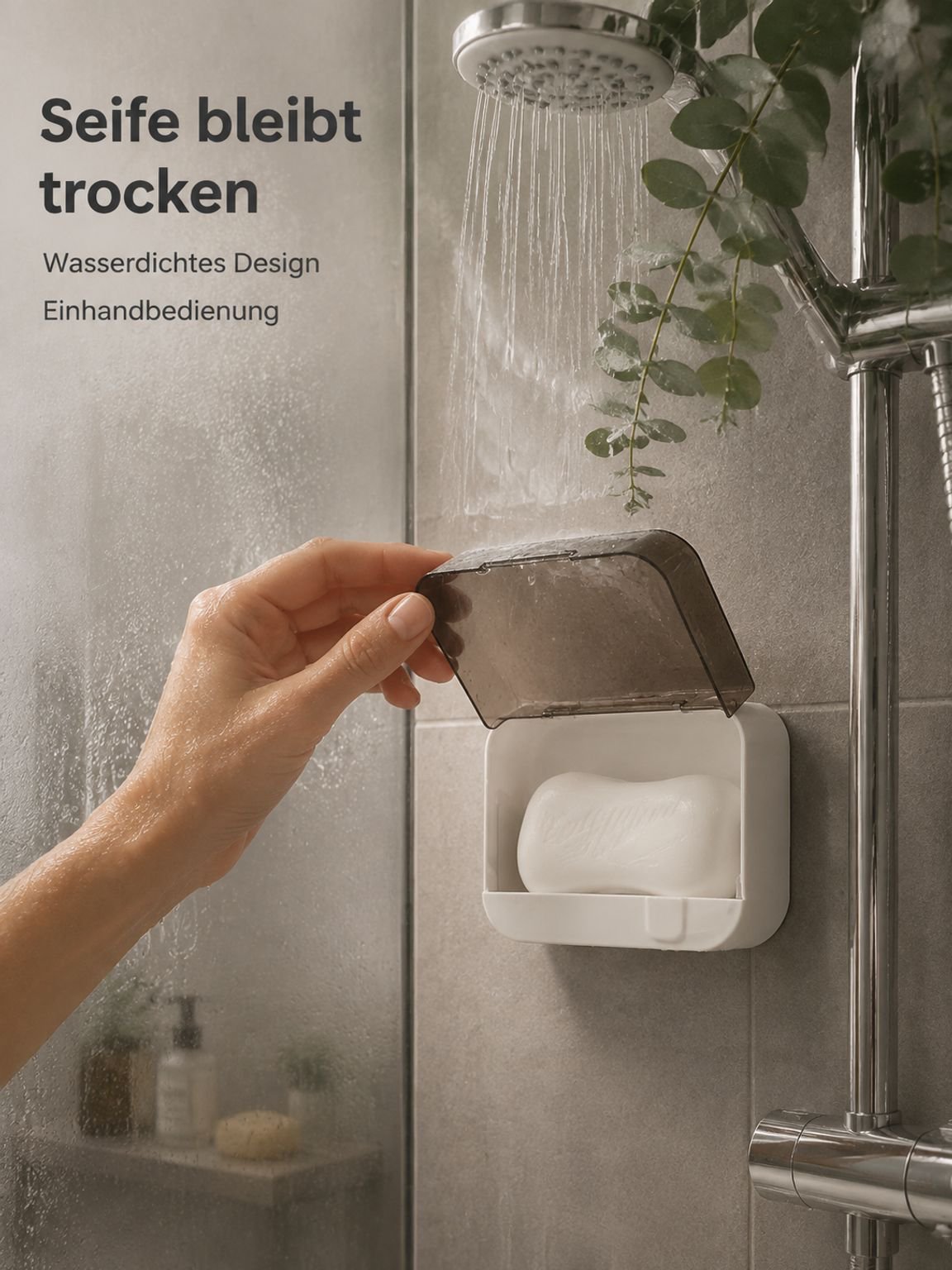 Bohrenfreie Badezimmer Ablage Wandmontierter Toilettenpapier- und Seifenhalter