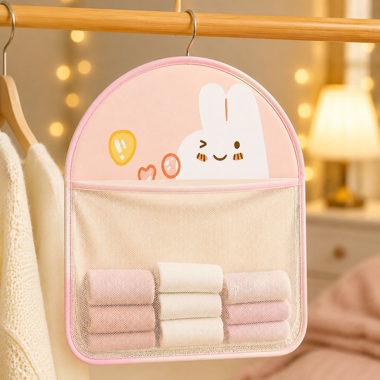 Underwear and socks neatly stored in multi-layer organizer
