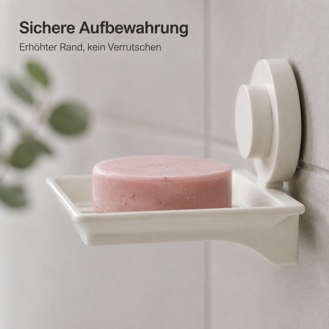Wandmontierte Seifenablage mit Saugnapf