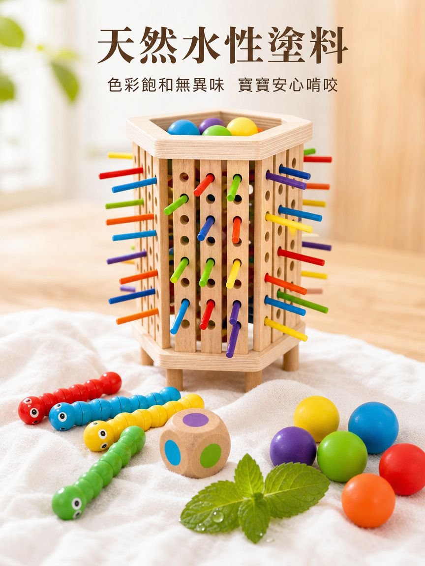 彩色分揀木質玩具