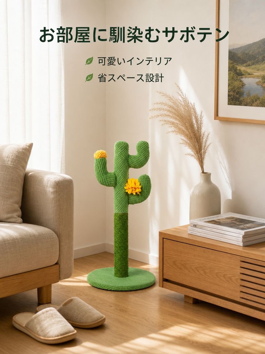 背の高いサイザル麻サボテン型猫用爪とぎ ペット用品