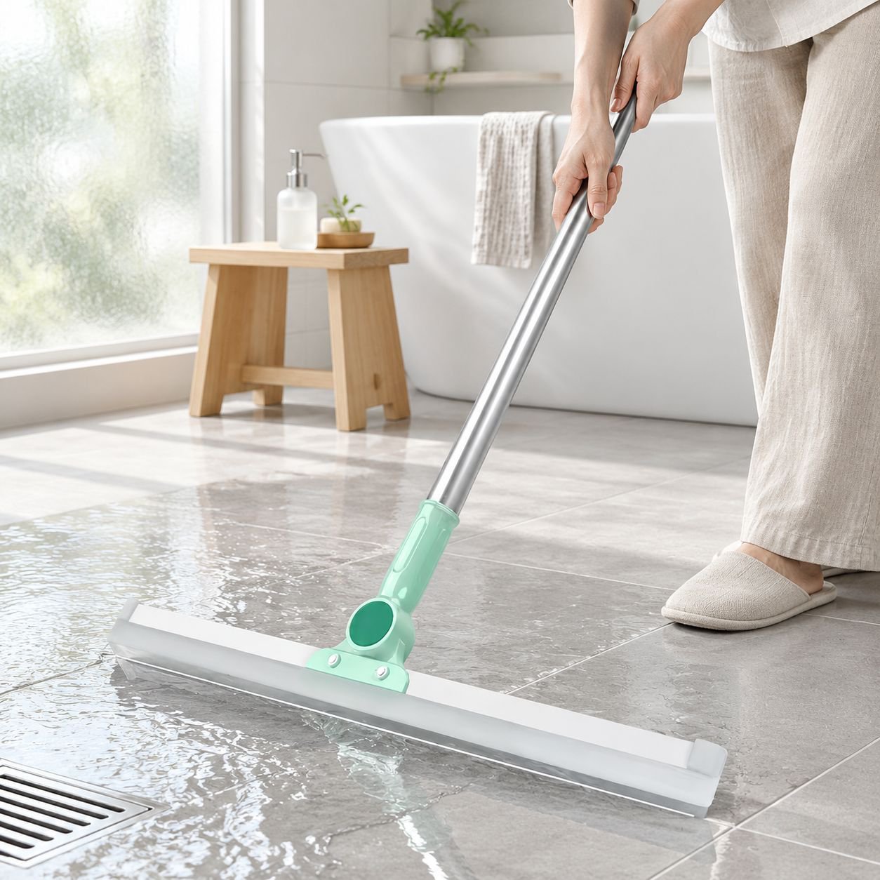 マジックほうきは水を掻いて床を拭くワイパーのシリカゲルスクレーパーを使って神器を掃くほうきを掃く
