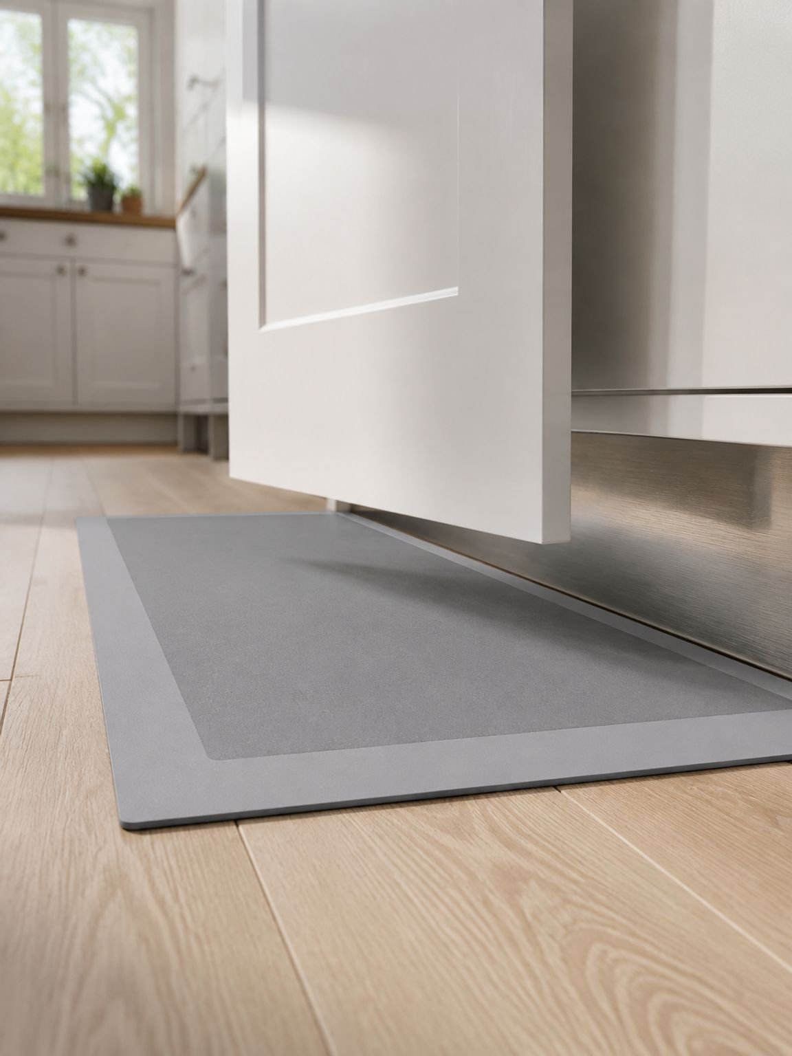 Diatomaceous earth kitchen mat oil and stain resistant