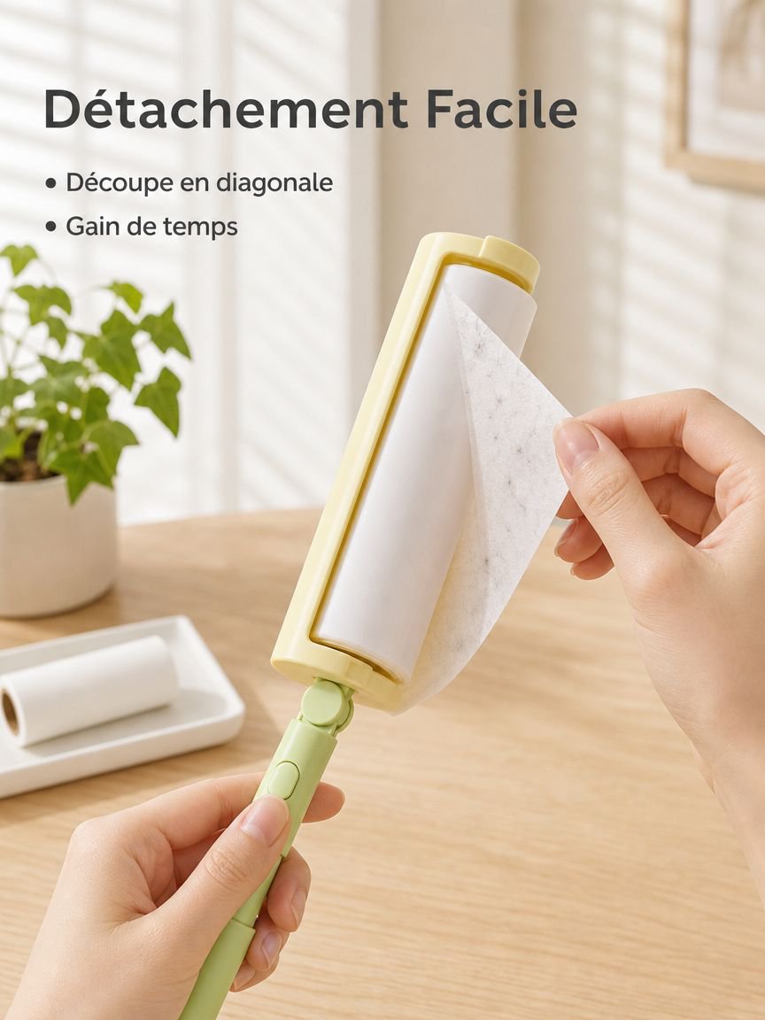 Brosse à Peluches Télescopique Allongée pour la Maison, Attrape Cheveux et Poussière