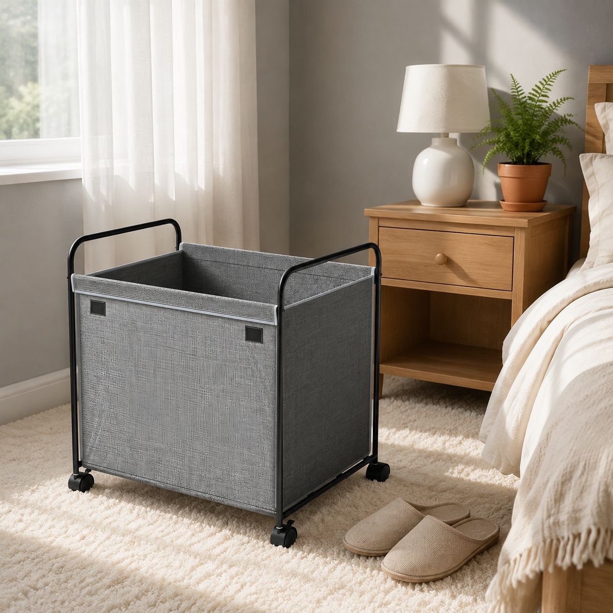 Large Capacity Movable Laundry Basket