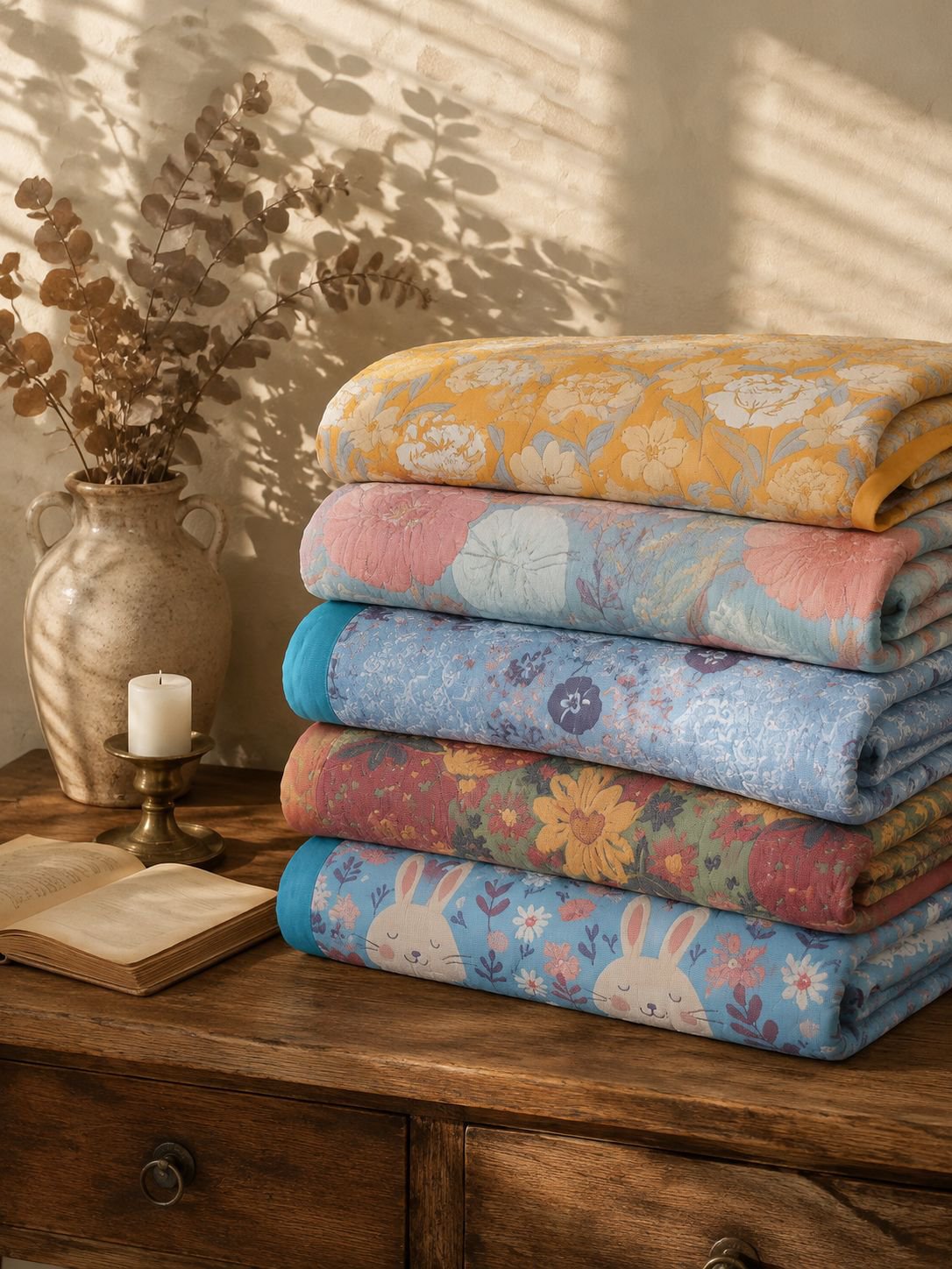 Pure cotton blanket providing cooling comfort