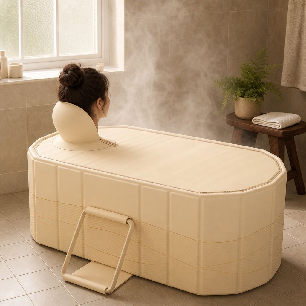 Portable foldable adult bathtub for home use
