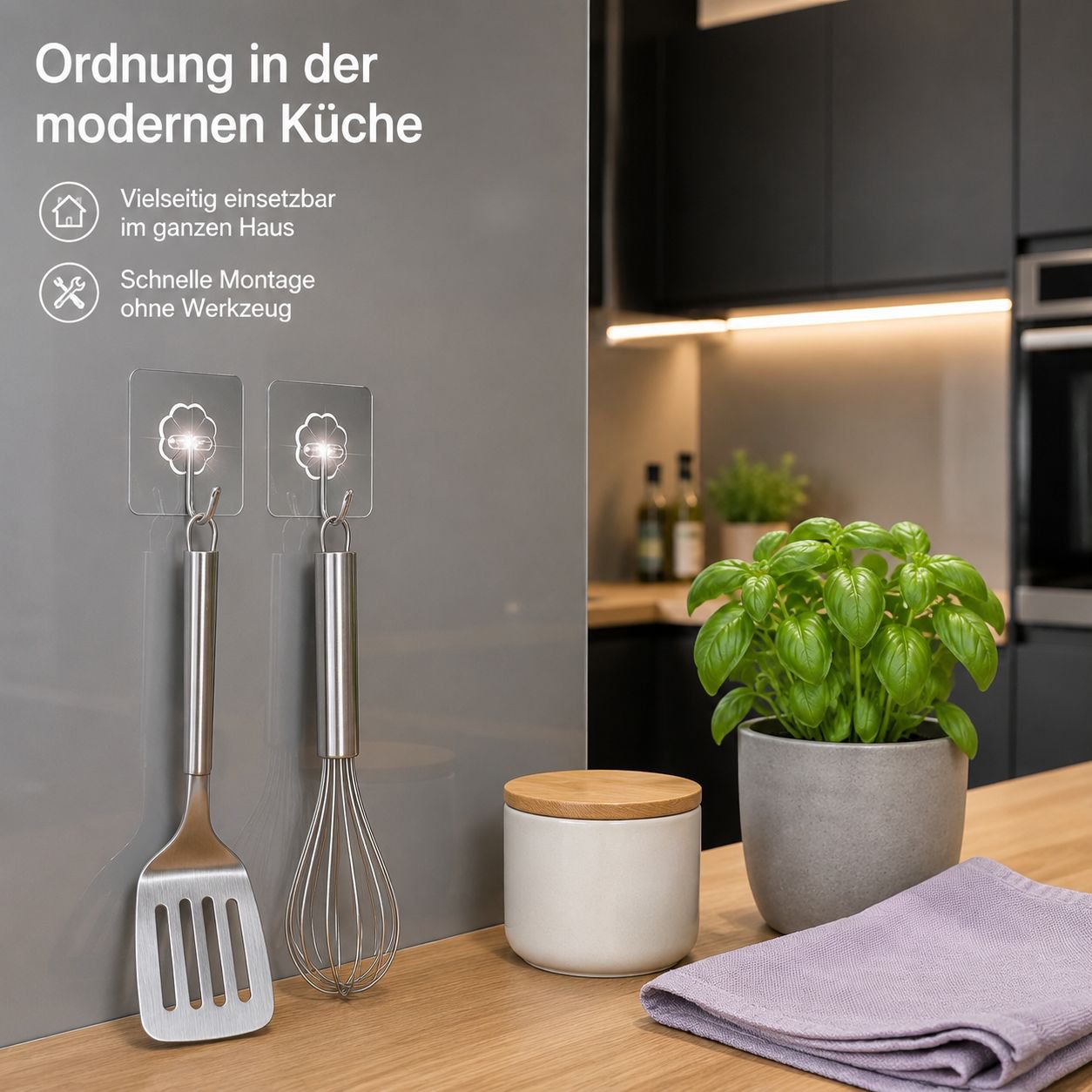 Wandhaken ohne Nägel, Multifunktionaler Haken für das Badezimmer