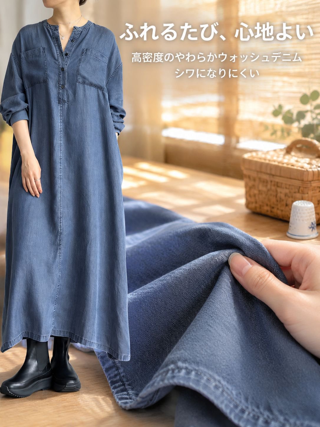レディスデニムワンピース