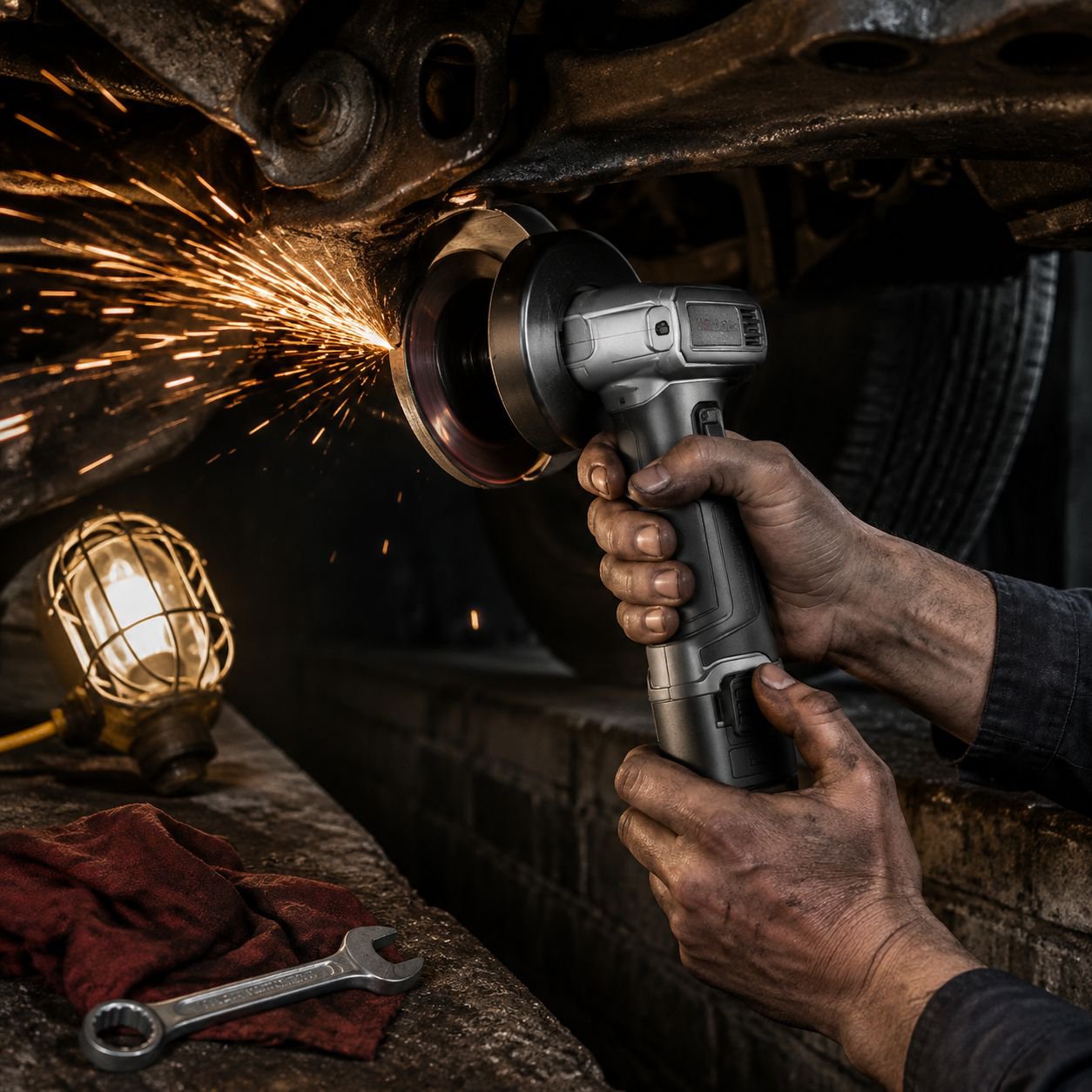 High-Efficiency Cordless Lithium Angle Grinder, Hardware Tool