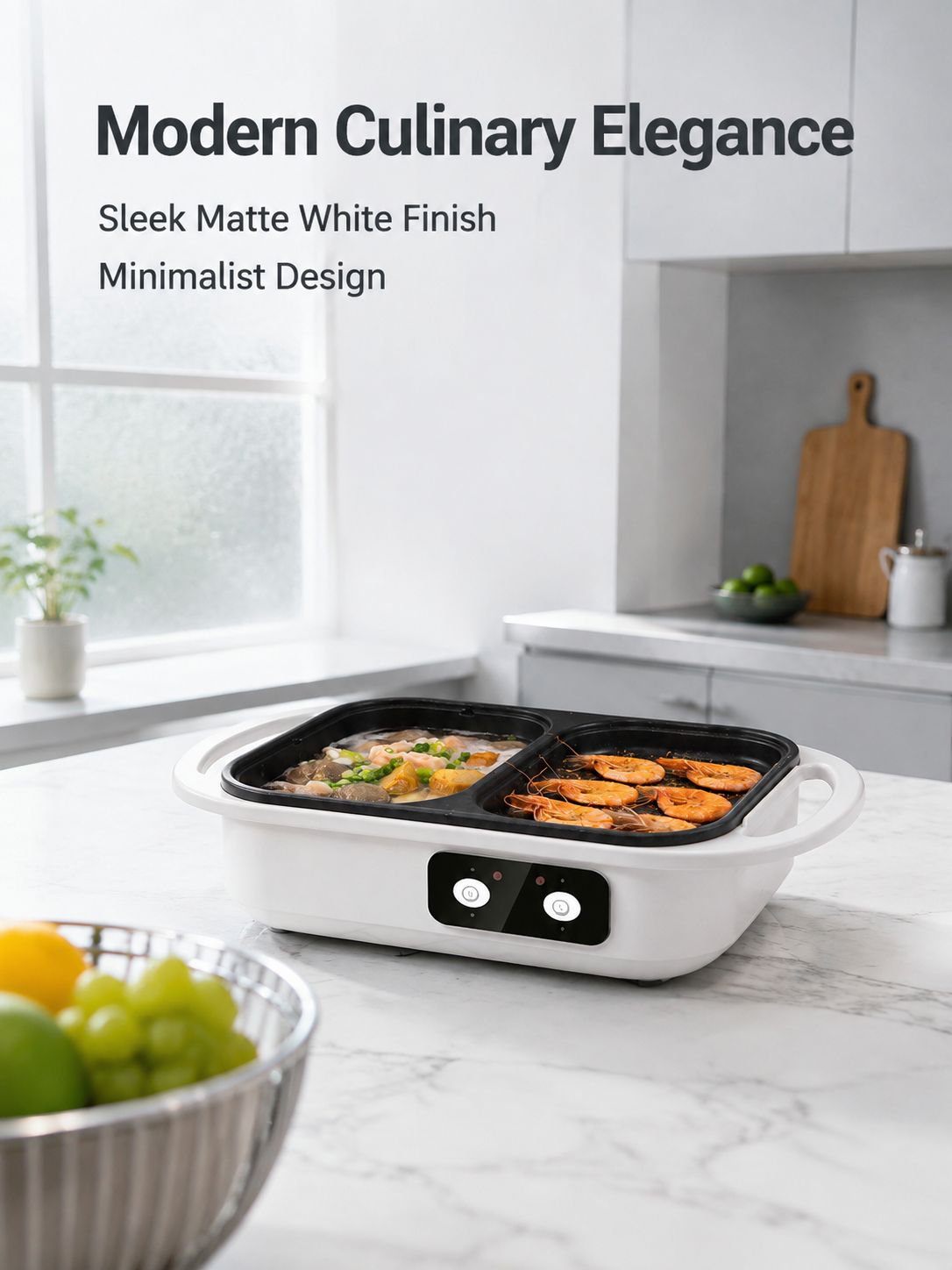 Multi-Functional Hot Pot and Grill Combo