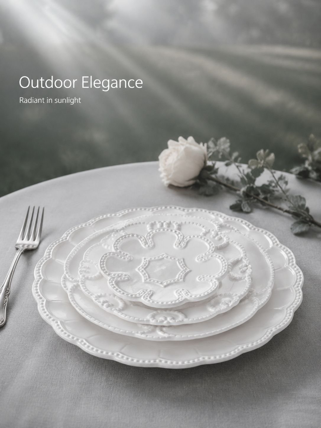 Wholesale Custom Carved Ceramic Plates for Wedding Banquet