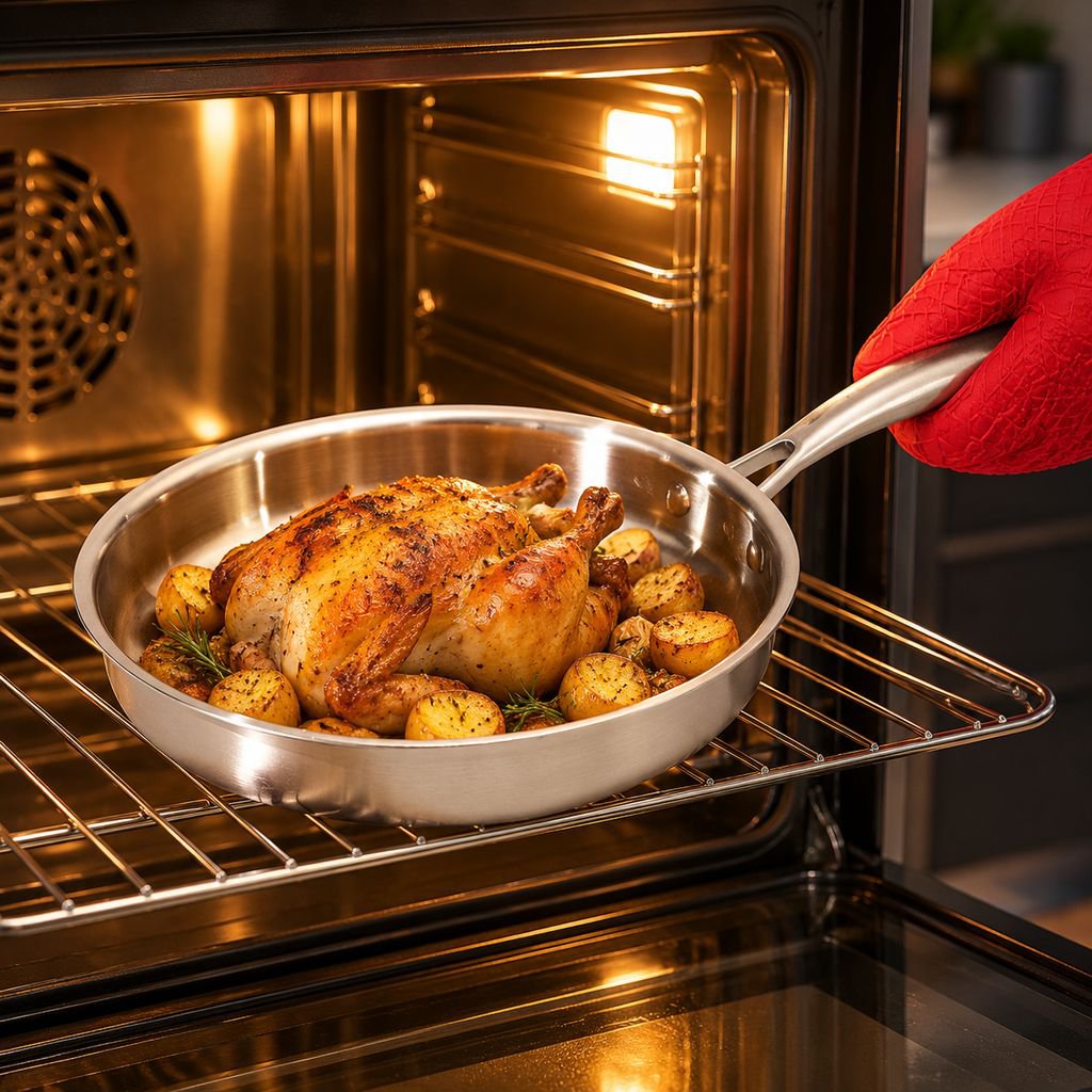 Induction cooker threelayer steel thickened pan