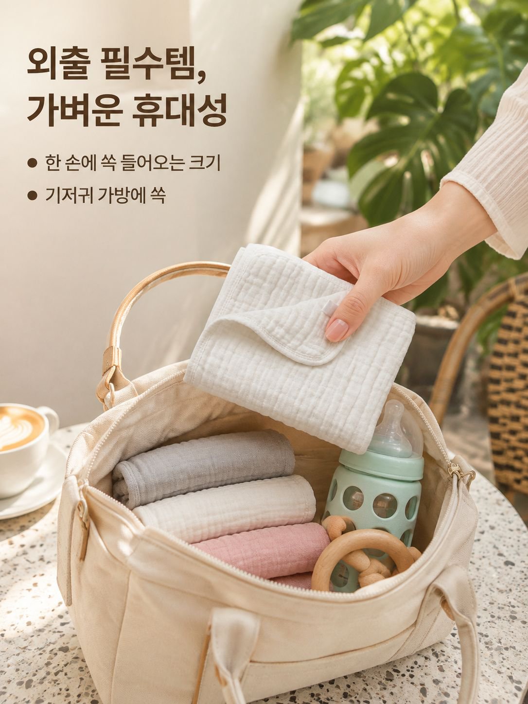 아기 전용 부드러운 무지 거즈 물티슈