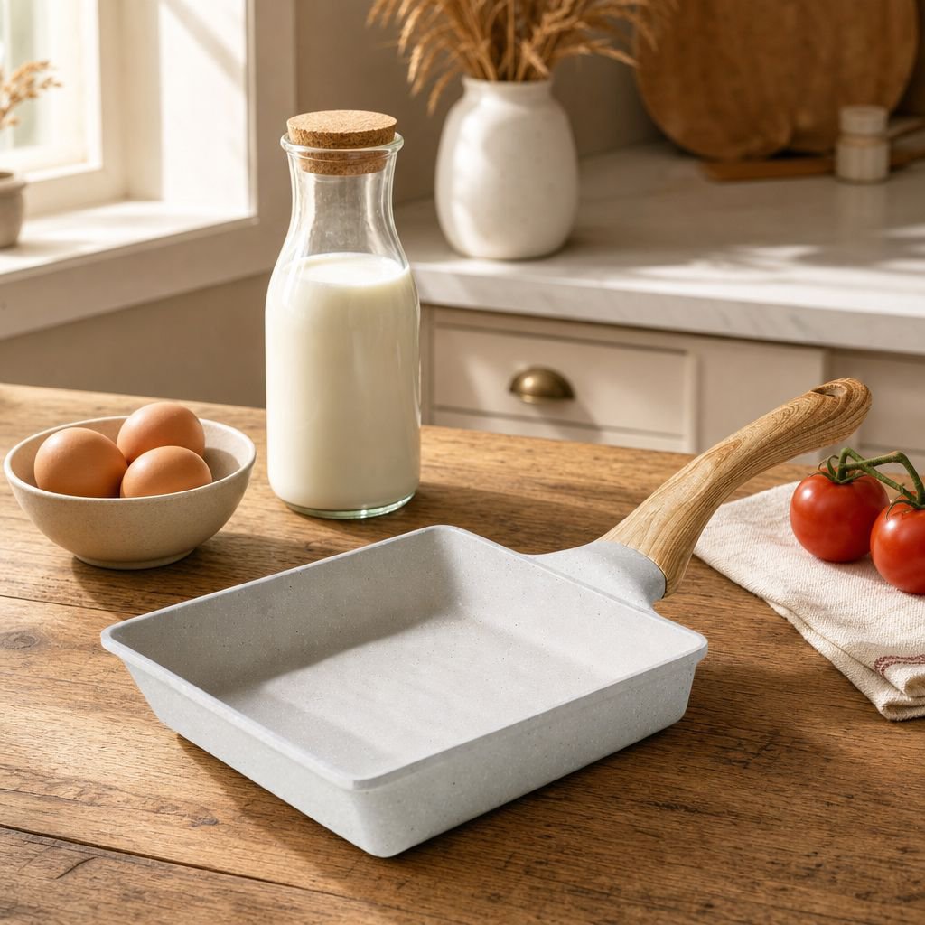 Breakfast Steak Square Egg Roll Frying Pan NonStick Skillet made of Maifanshi for Tamagoyaki