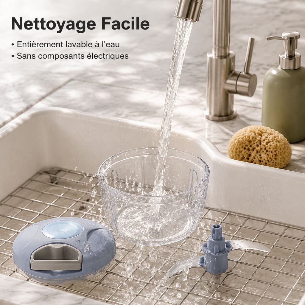 Hachoir manuel multifonction 500 ml
