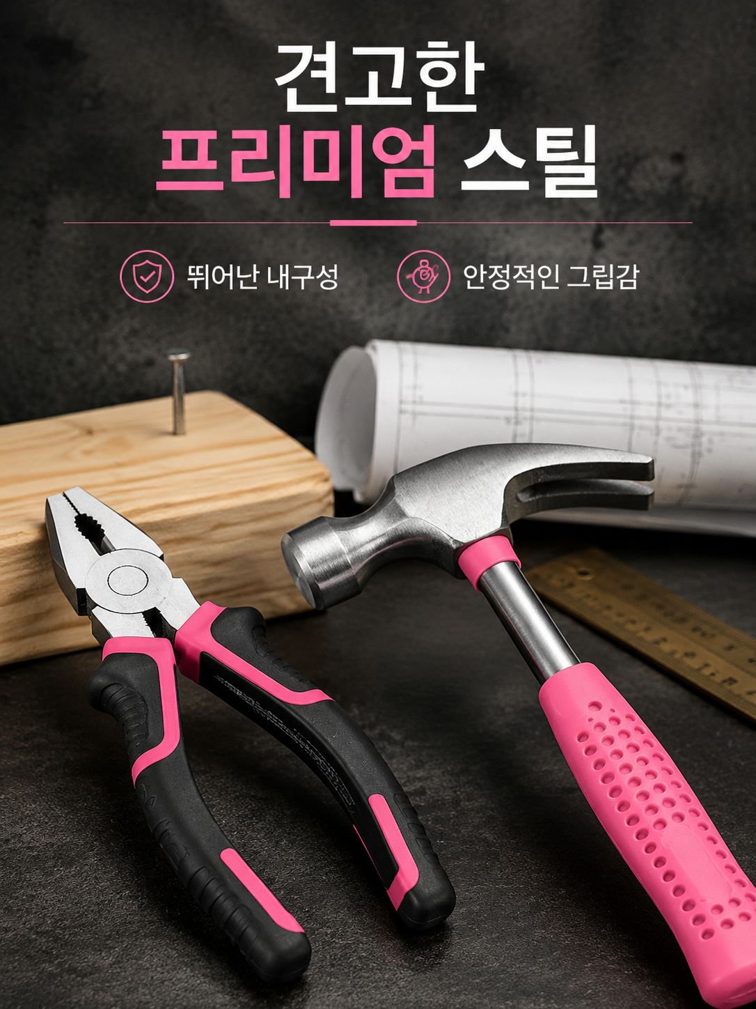 휴대용 수공구함 가정용 수리 공구 세트