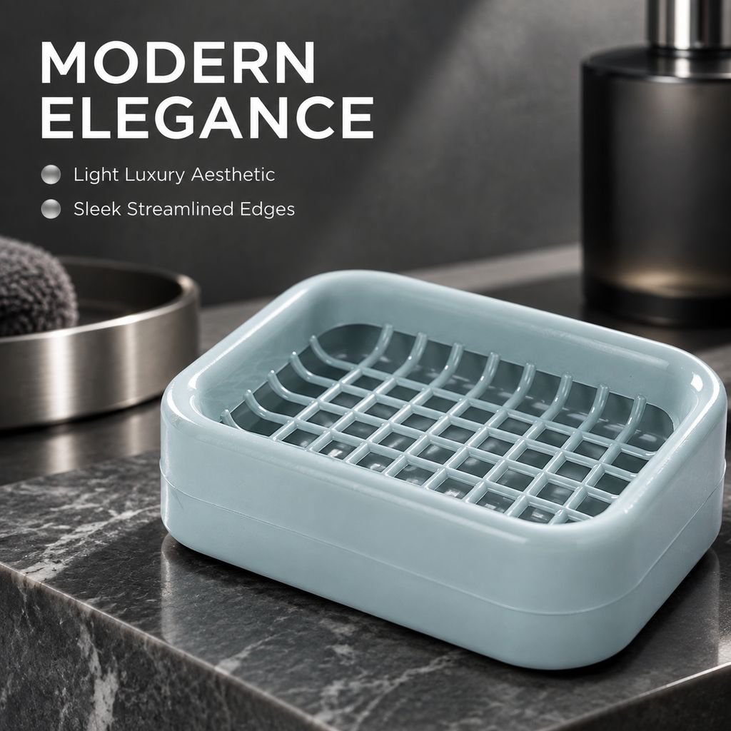 Luxury double layer laundry soap draining box with premium bathroom design