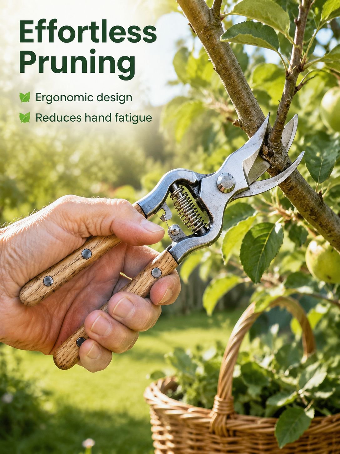 Durable pruning shears for garden maintenance