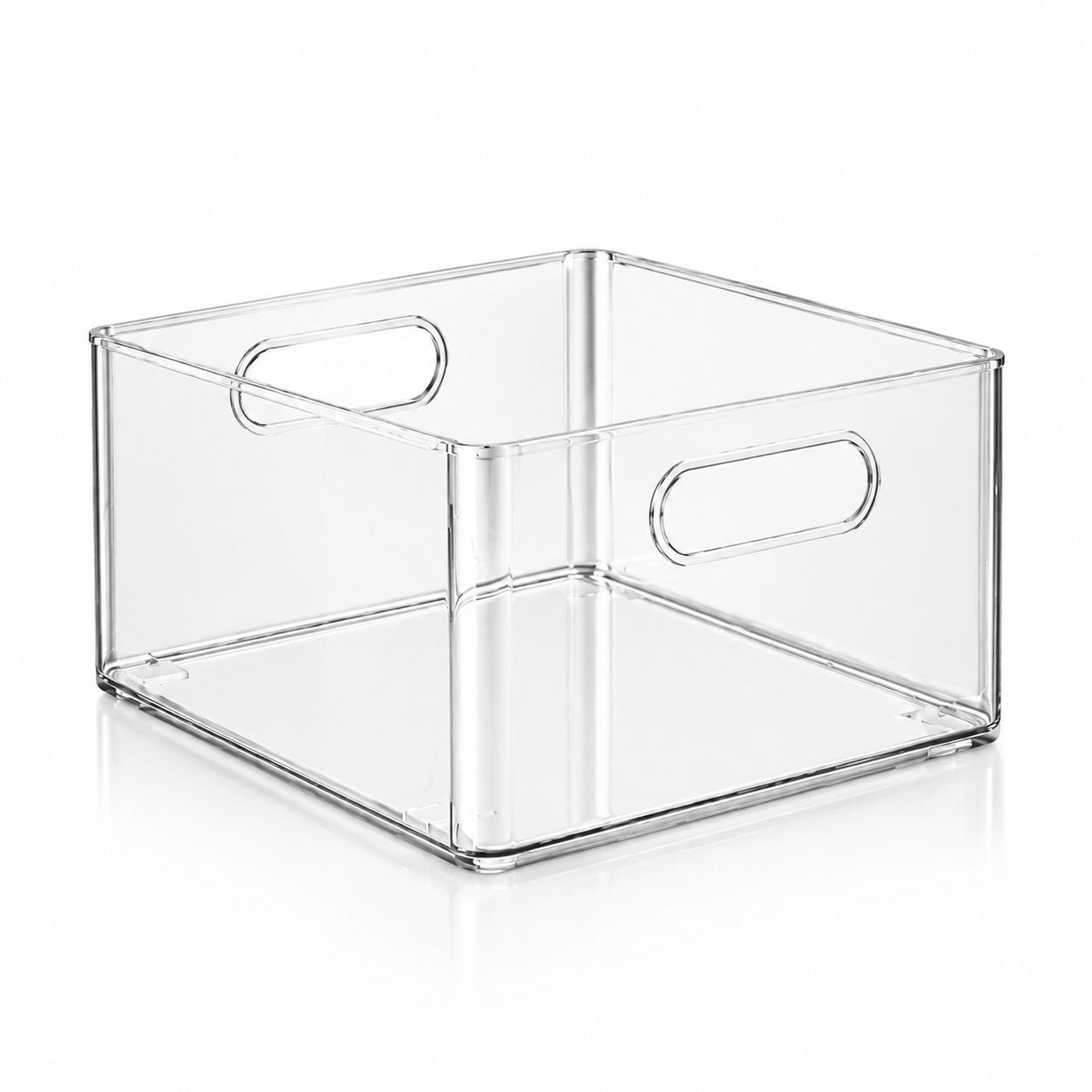 Caja organizadora transparente multifuncional para artículos diversos y snacks, cesta de escritorio