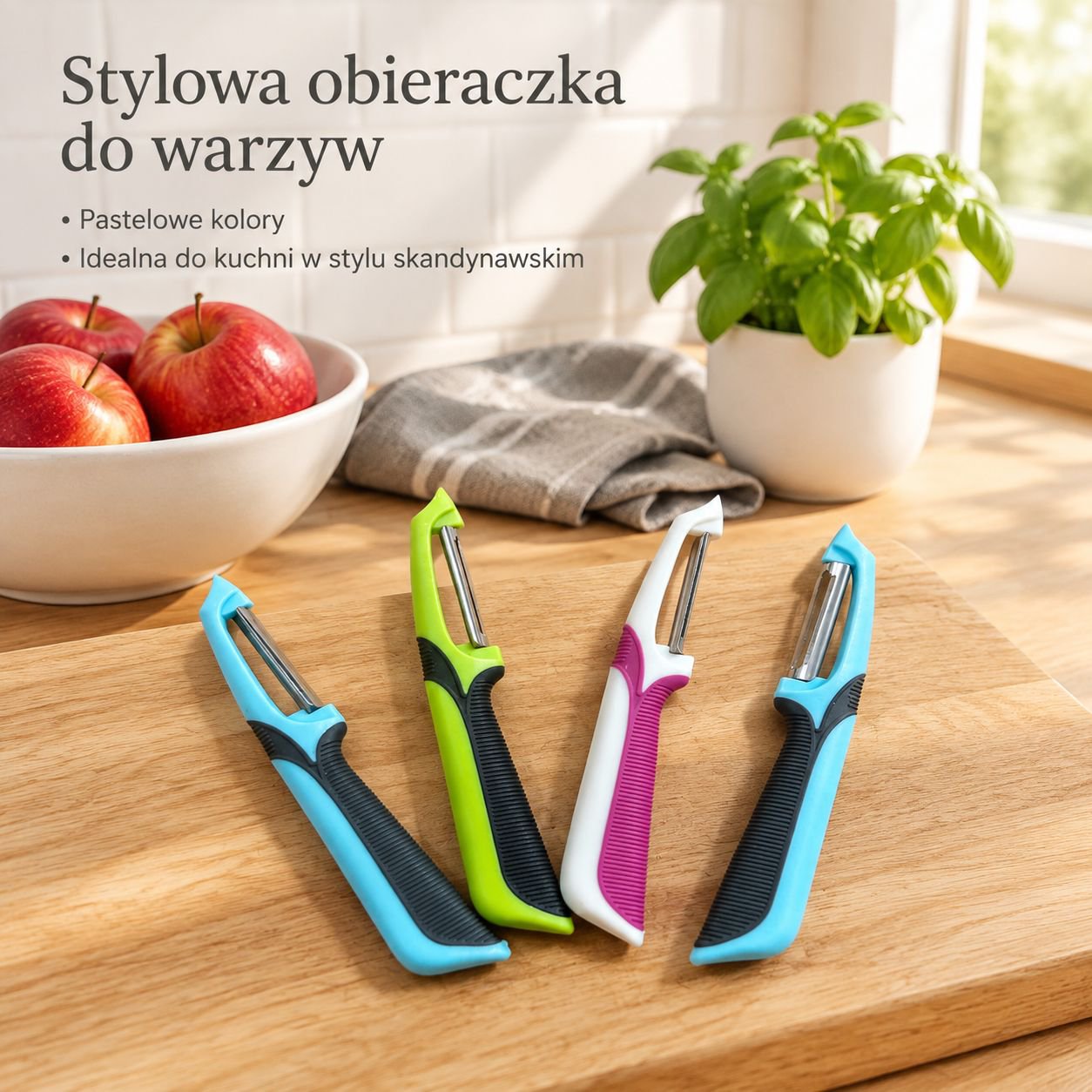 Obieraczka ze stali nierdzewnej z powłoką antypoślizgową