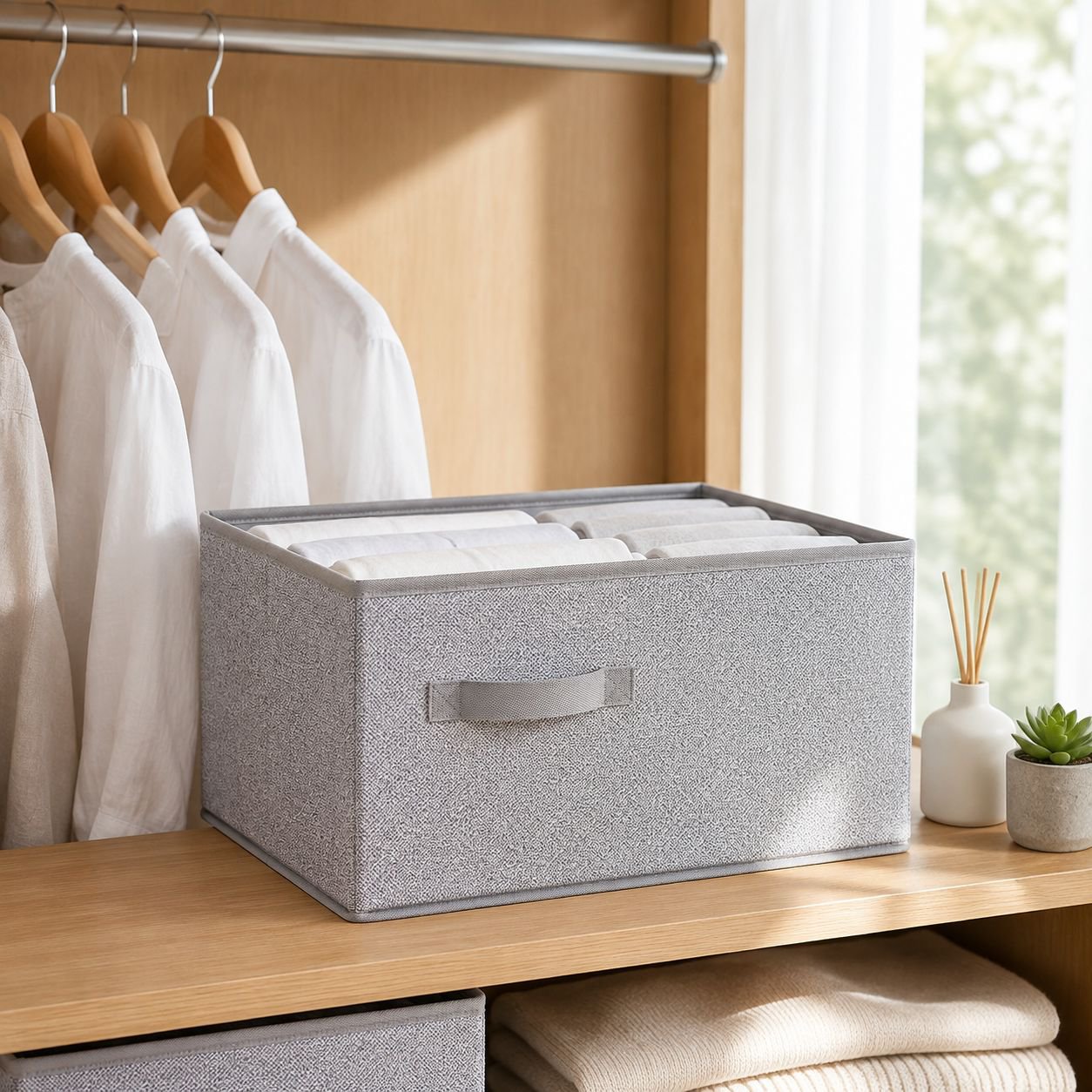 Klappbarer Aufbewahrungskasten Kleiderschrank mit Griff