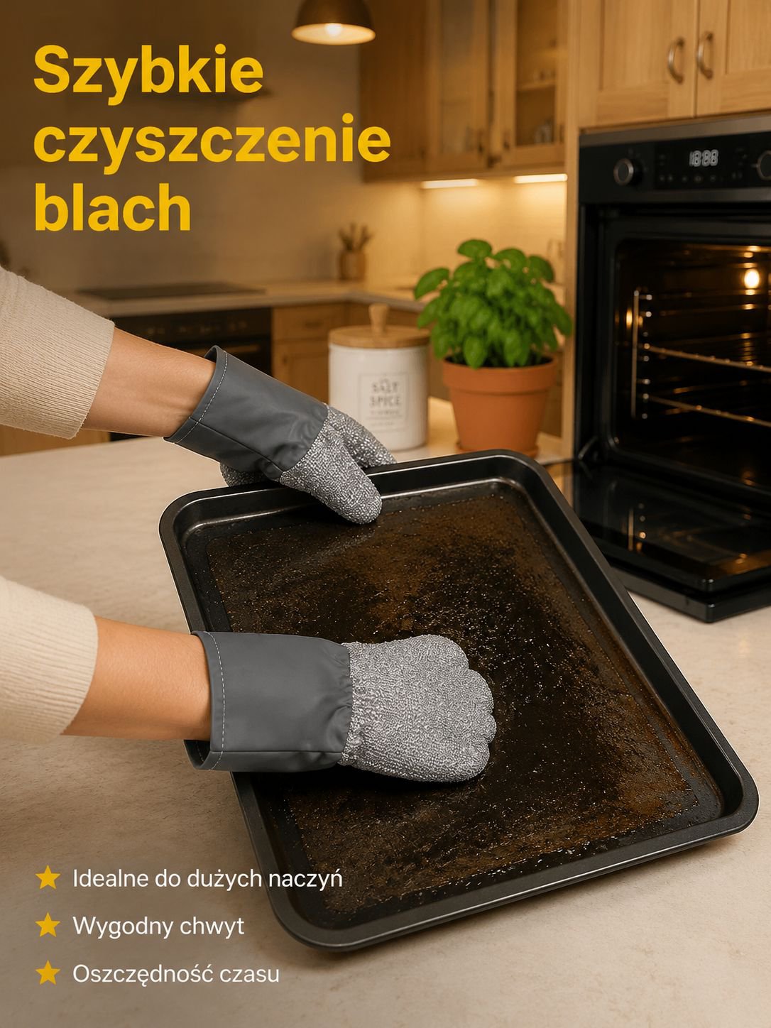 Grube rękawice do czyszczenia z drutu skręcanego