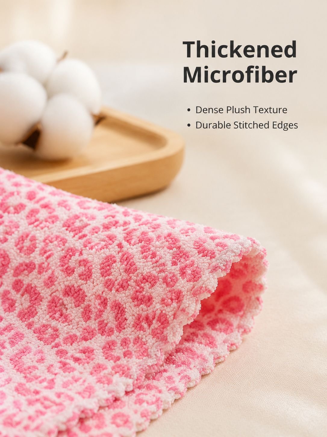 Thickened Leopard Print Cleaning Cloth