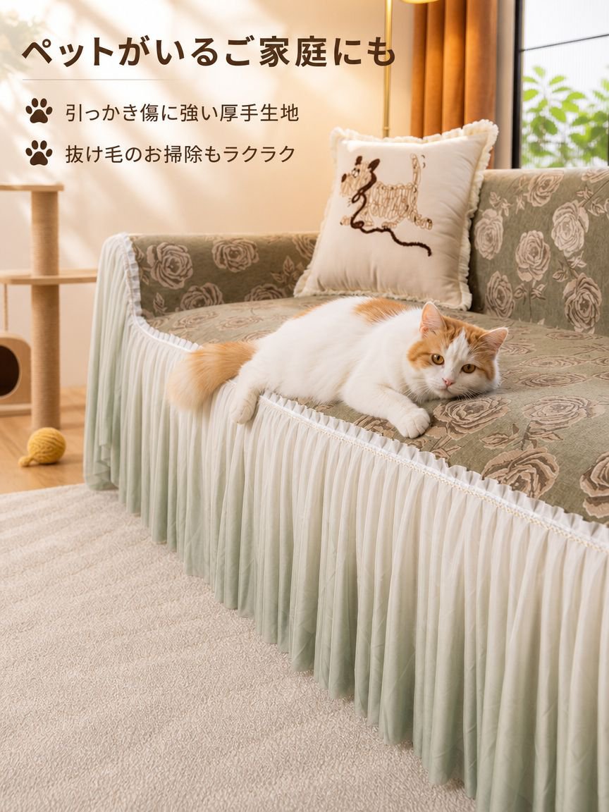 スカート付き滑り止め座布団