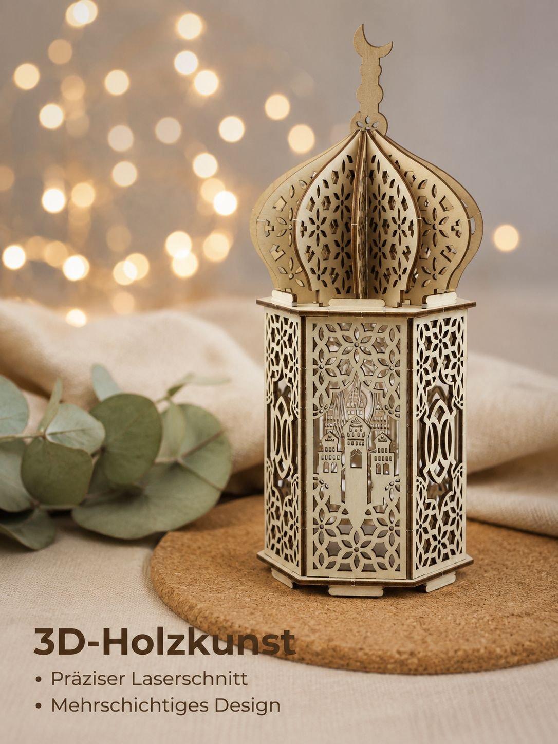 Festliche Holzdekorationen