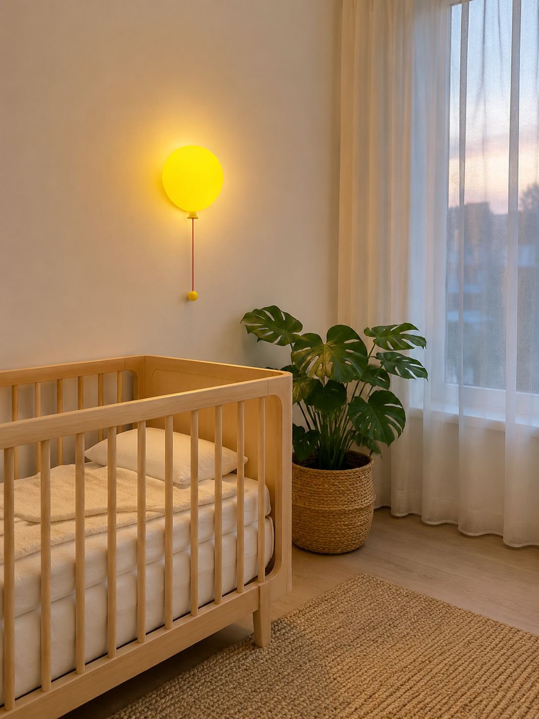 Soft illumination LED bedside lamp for relaxing sleep and nighttime comfort