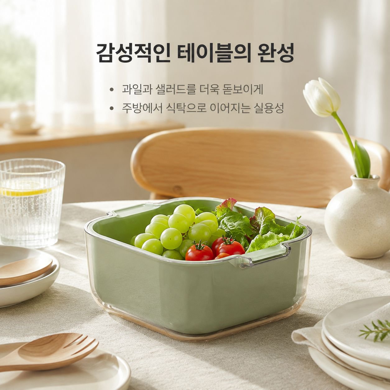 가정용 물빠짐 바구니 야채세척 바구니