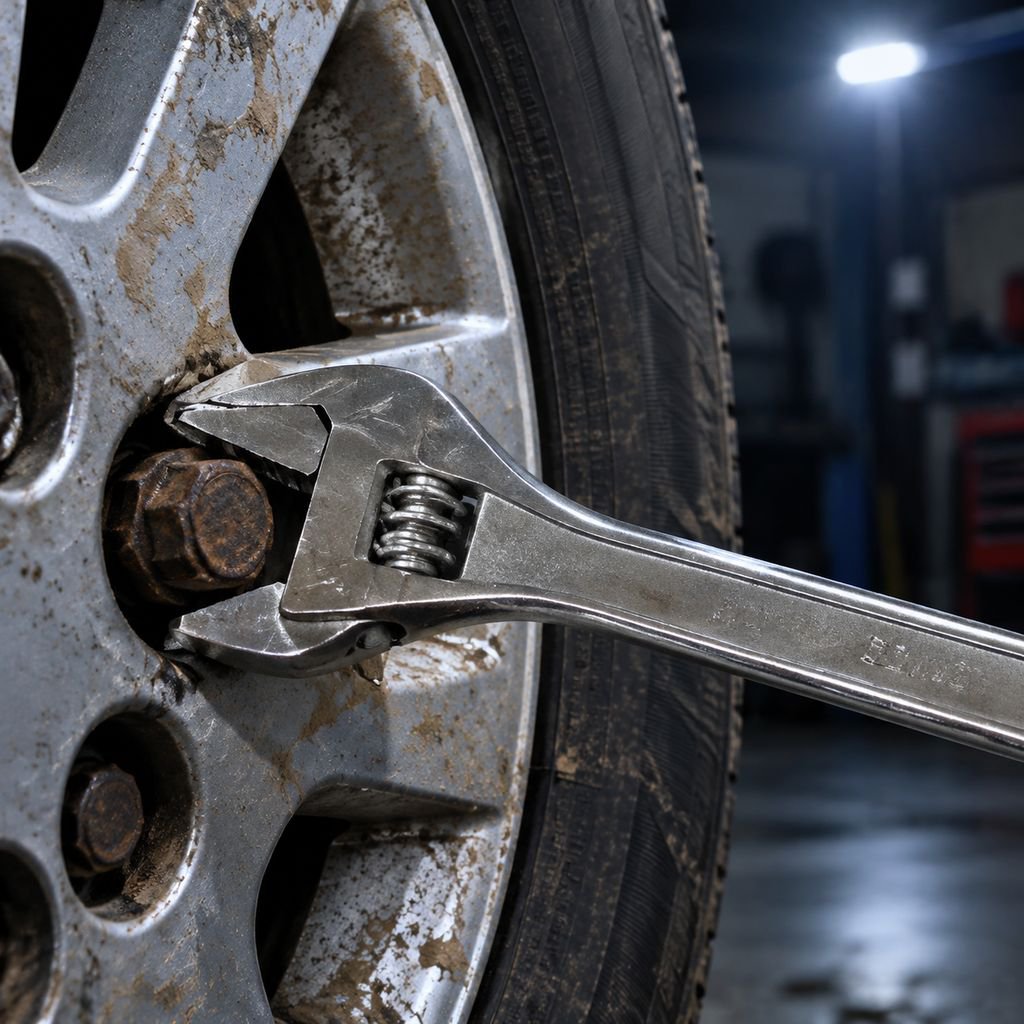 Versatile chrome wrench for various nut sizes