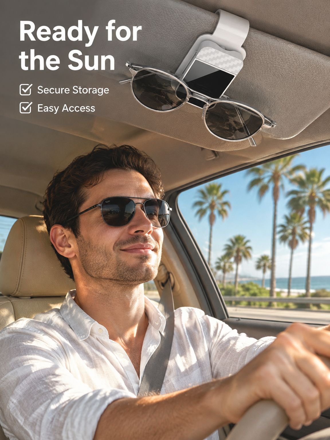 Car glasses clip magnetic