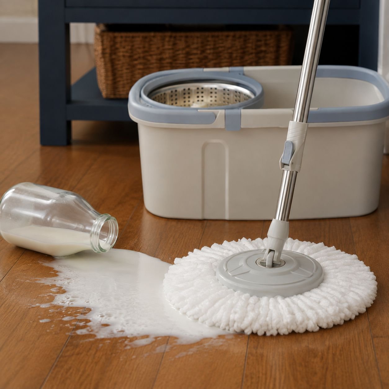 Hand-Free Spinning Mop Bucket Set