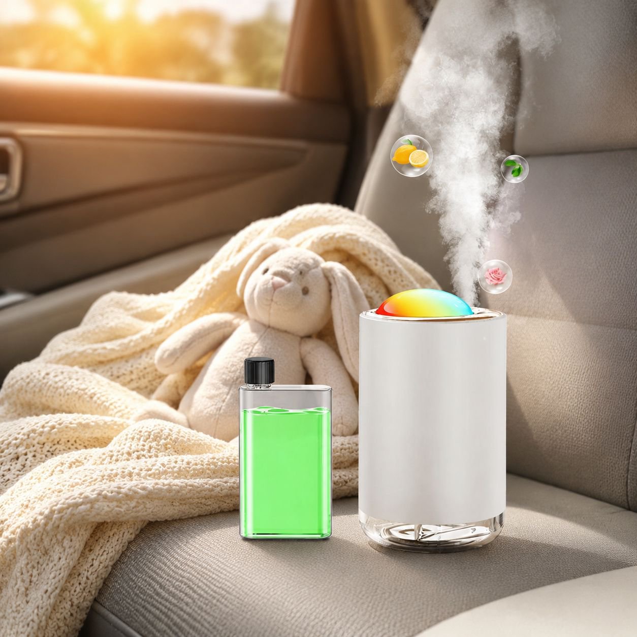Light fragrance aromatherapy machine in car interior