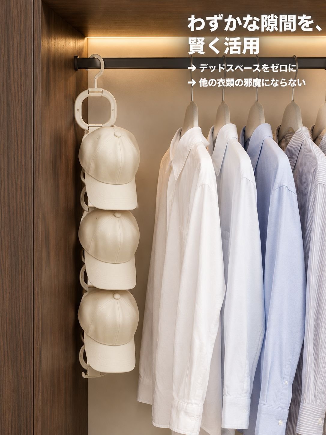 多目的衣類クリップ収納ラック