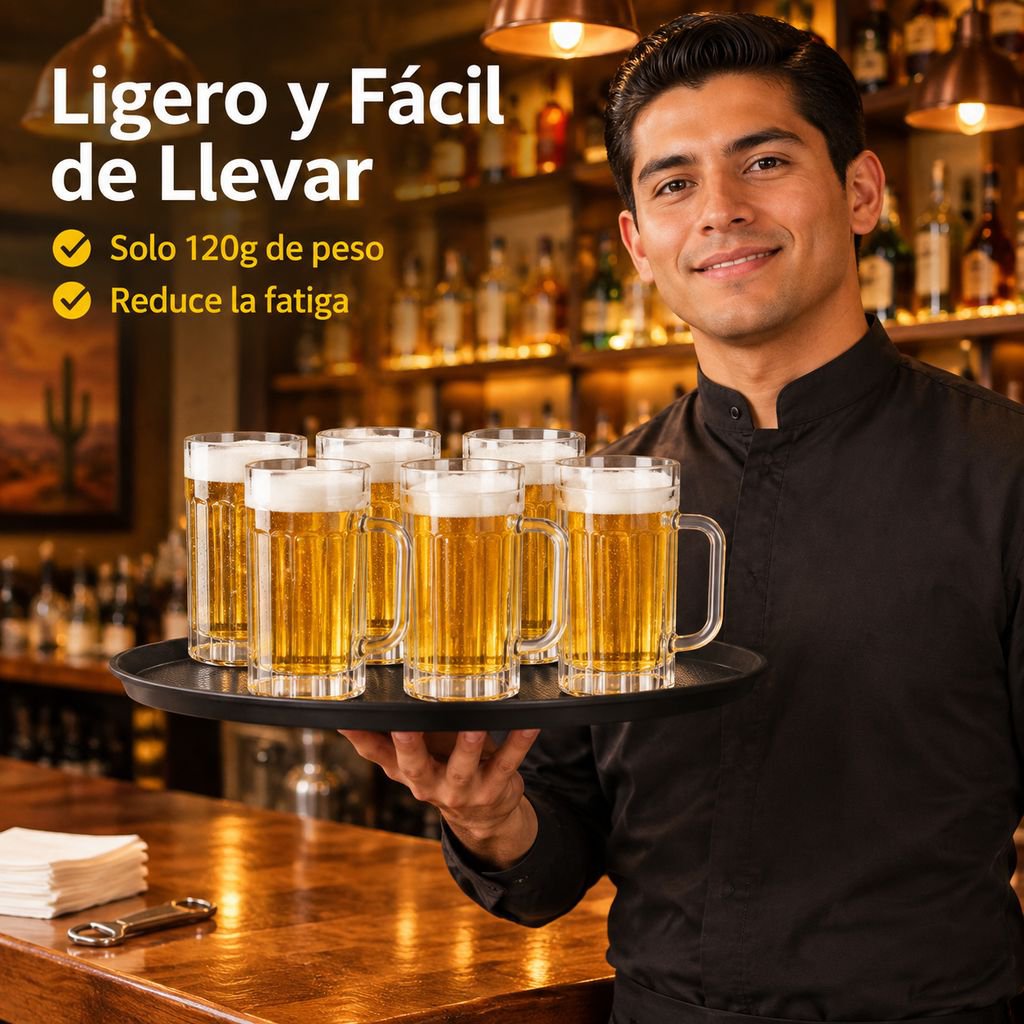 Jarra de cerveza de plástico PET 500ml con asa para KTV y bar