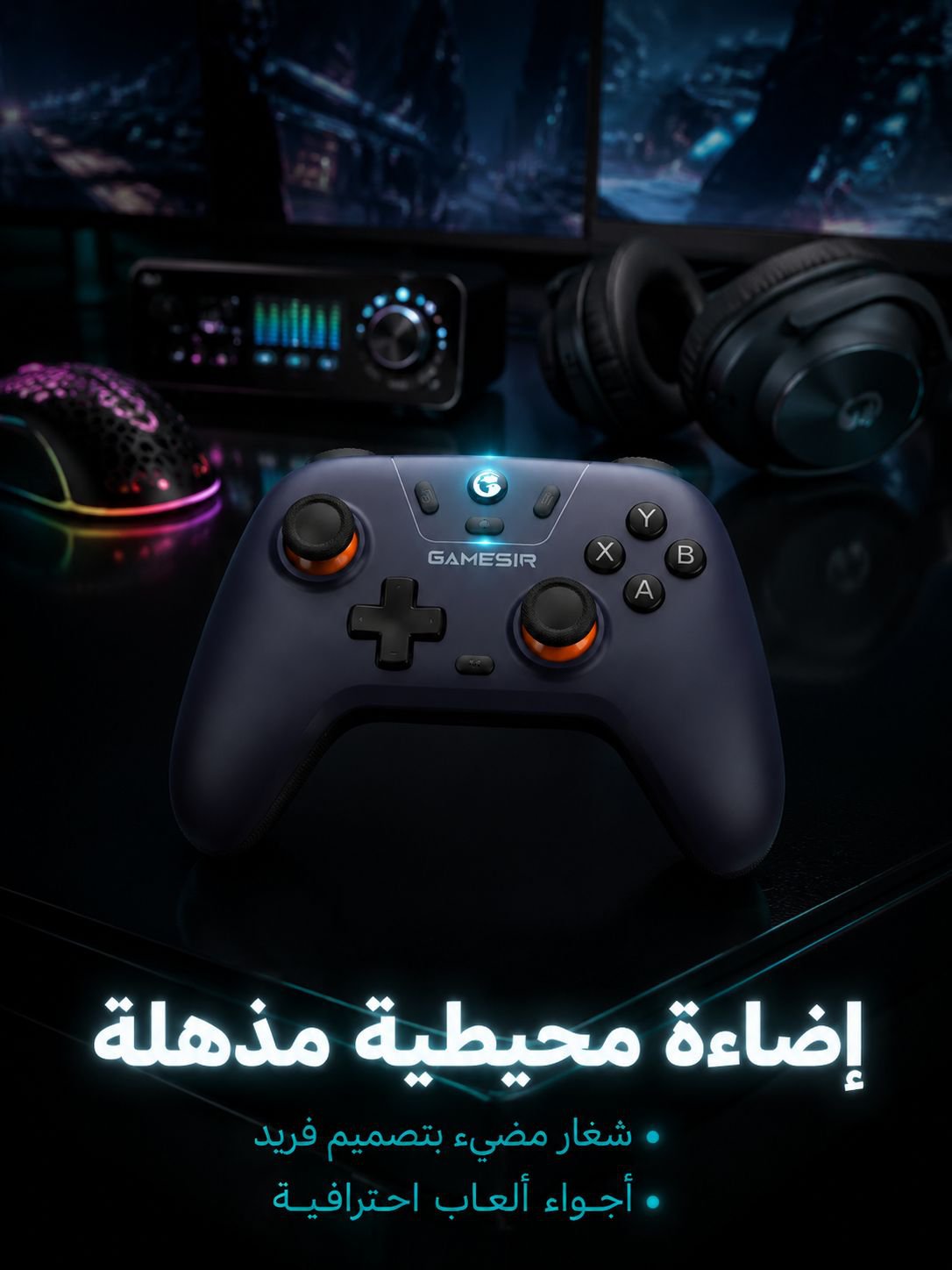 (استجابة فورية بلا تأخير) وحدة تحكم ألعاب بتقنية بلوتوث لاسلكية  