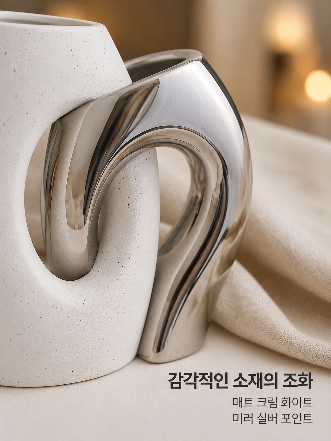 화이트 아트 장식 화병