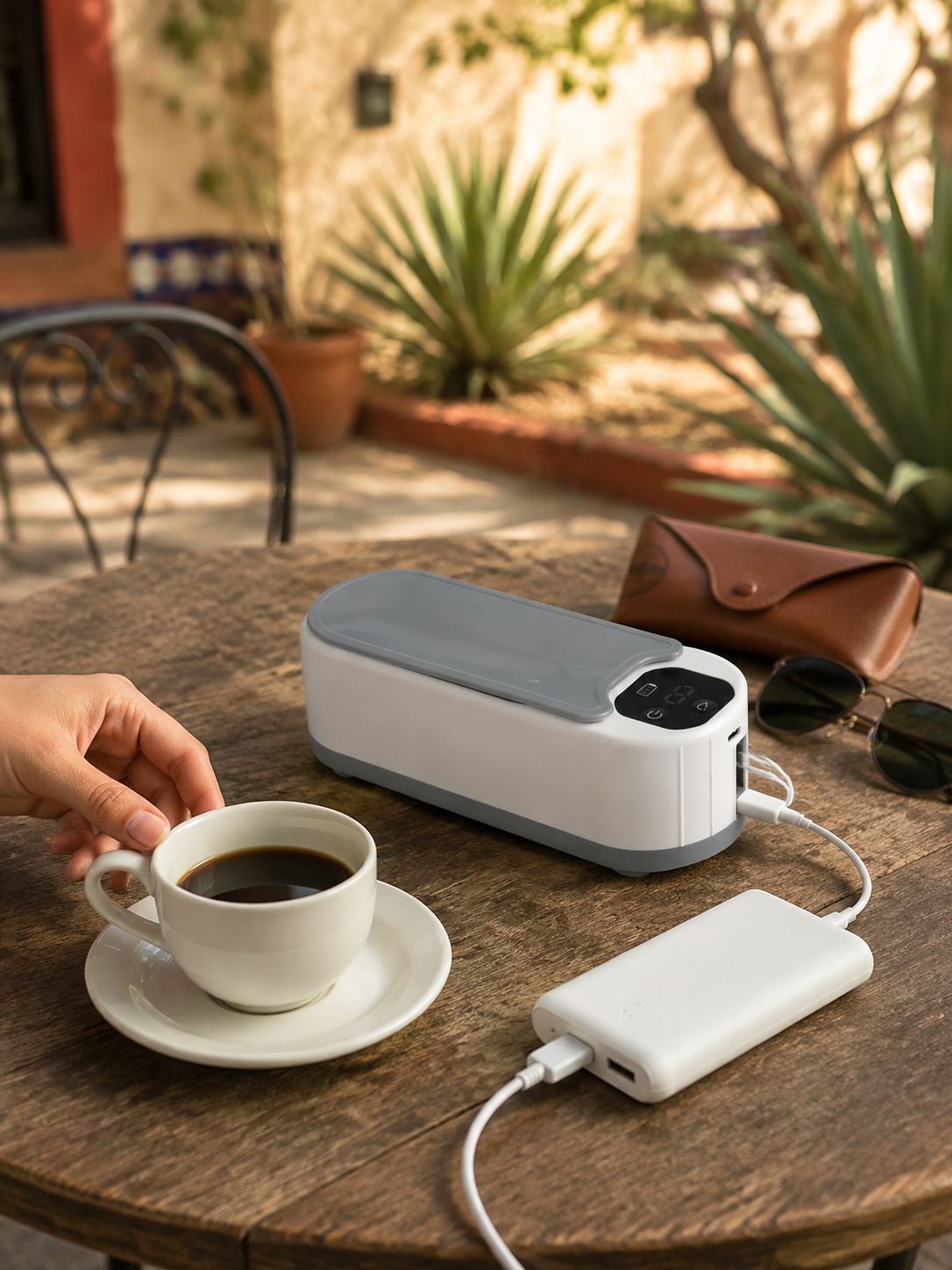 Limpieza delicada de gafas con máquina ultrasónica