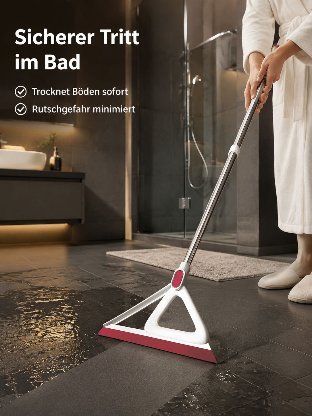 Dreieckiger magischer Bodenwischer für gründliche Reinigung